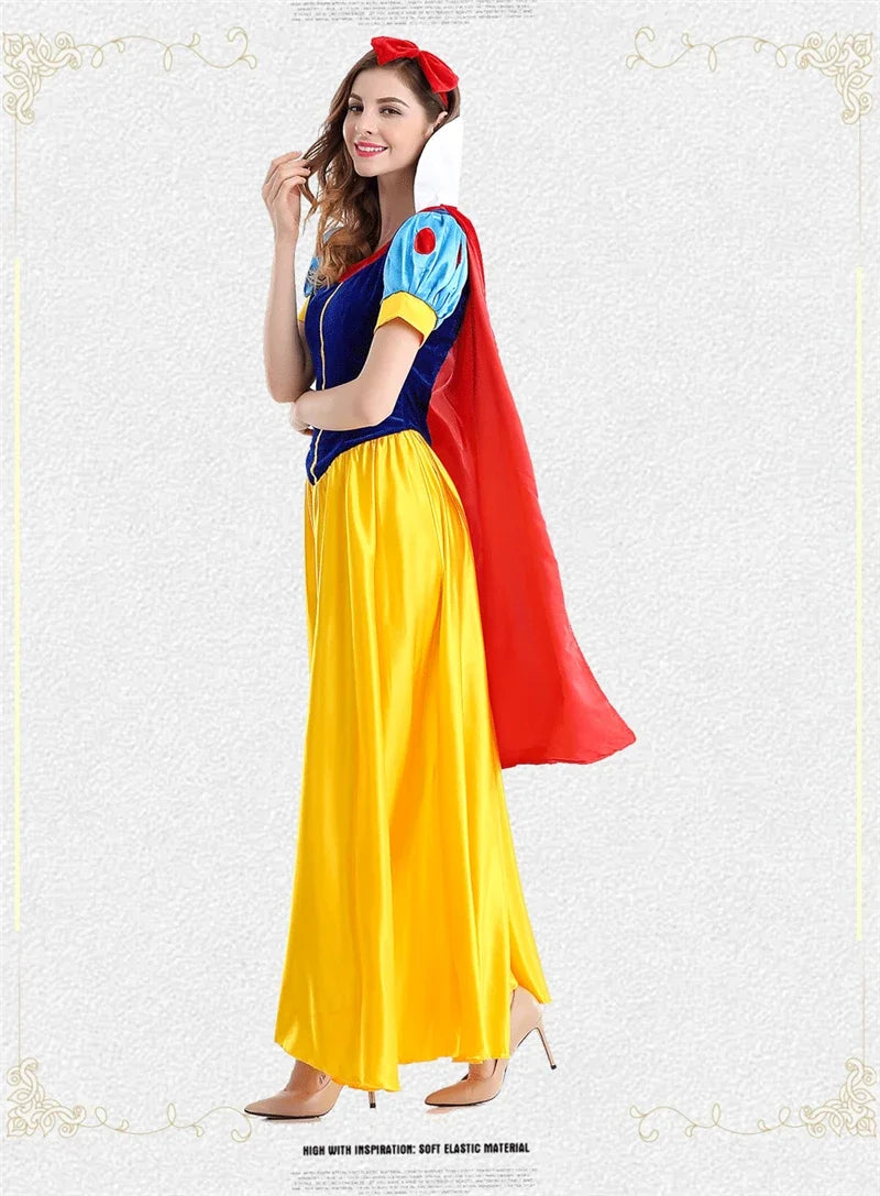 Cartoon Princess Snow White Halloween Party Costume Adult Cosplay Plus Size Dress Princess Dress Women Adult Clothing