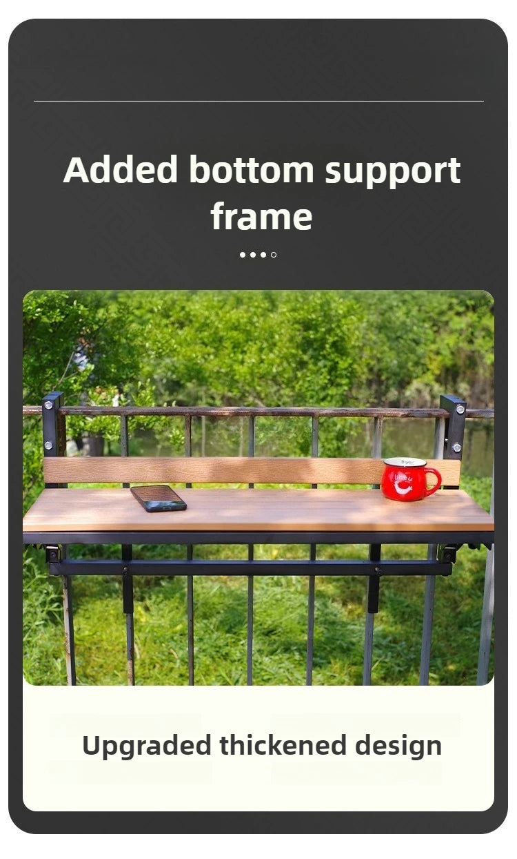 Wooden Outdoor Tables Garden Portable Folding Side Table Simple Modern Removable Study Desk Balcony Outdoor Dining Table