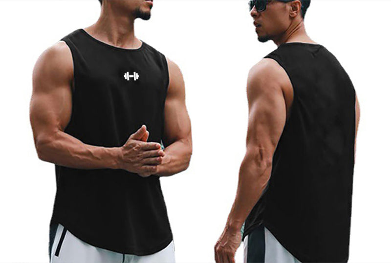 Summer Tank Top Mens Gym Fitness Training Clothing Quick Dry Silm Fit Bodybuilding Sleeveless Shirts Men Fashion Basketball Vest