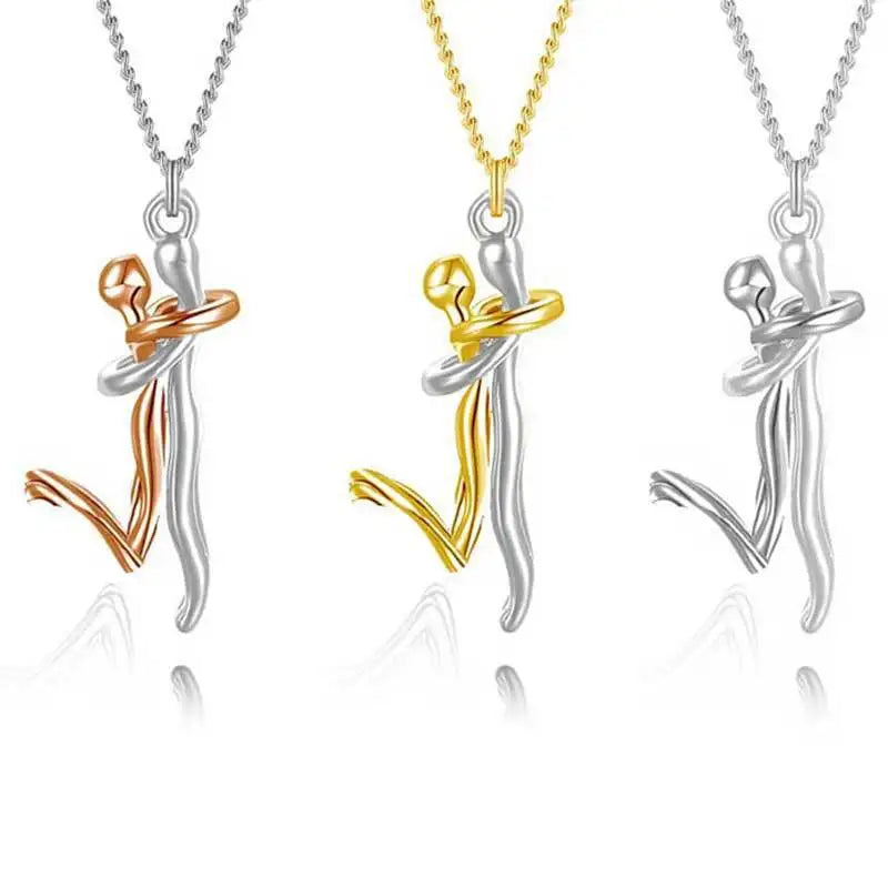 2025 Two-Tones Hug Necklace Detachable Mother And Child Pendant DIY Love Jewelry for Family Special Occasions