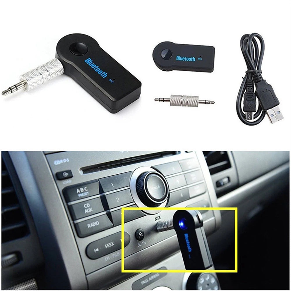 Portable Wireless Bluetooth-compatible Receiver 3.5mm Phone AUX Audio MP3 Car Stereo Music Receiver Adapter