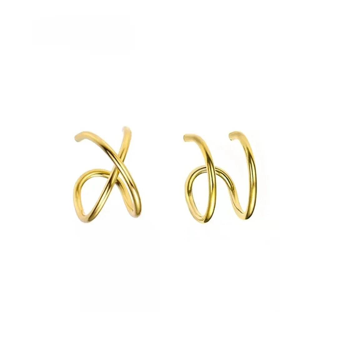 Stainless Steel Clip Earrings for Women High Quality Creative Simple C Non-Piercing Ear Clip Cuff Ear Buckle Trend Jewelry Gift