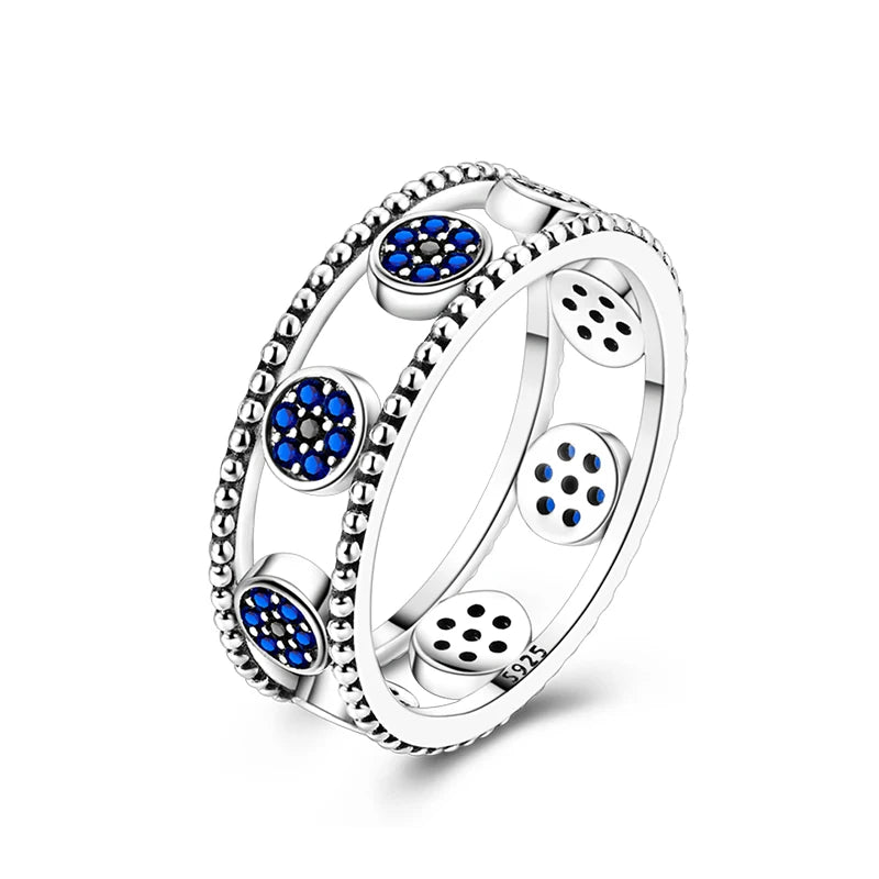 Rings For Women 925 Silver Size 6-9 Ocean Flower Sun Butterfly Heart Hollow Ring Fit For Engagement Weddings Fine Jewelry Gifts