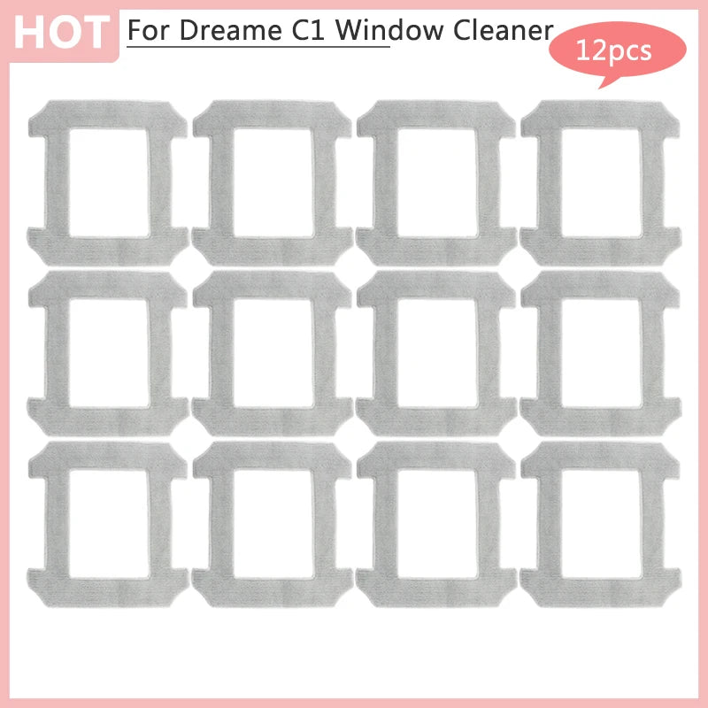 Replacements For Xiaomi Dreame C1 Window Cleaner Rags Spare Parts Window Cleaning Mop Cloth Accessories Vacuum Cleaner Portable