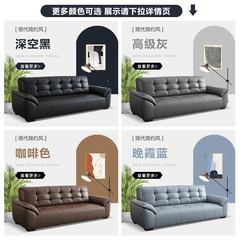 Office Sofa Simple Leisure Lounge Area Reception And Discussion Small Rental Room Three-person Coffee Table Combination