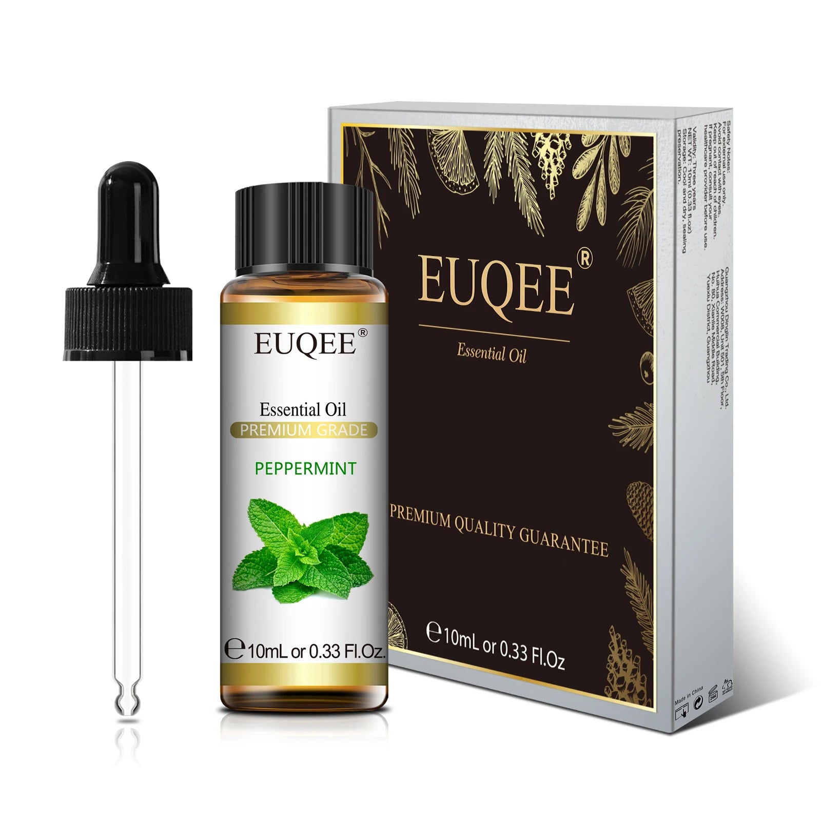 EUQEE 10ml Pure Natural Essential Oil Lavender Jasmine Eucalyptus Vanilla Sandalwood Sweet Orange Lemon Oregano Rose Fragrance