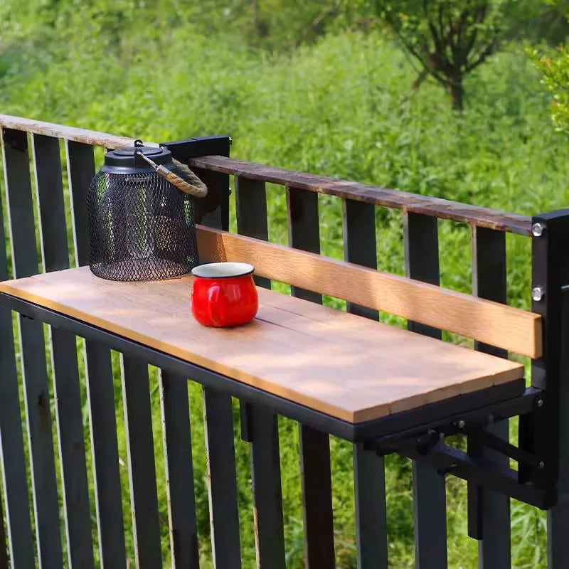 Wooden Outdoor Tables Garden Portable Folding Side Table Simple Modern Removable Study Desk Balcony Outdoor Dining Table