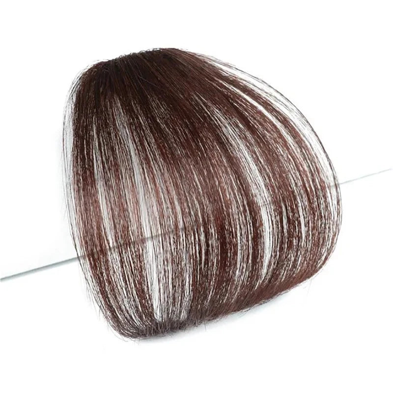 WIGSIN Synthetic Clip In Air Bangs Hair Extensions Short Straight Hairpiece Wig For Women Daily Use Hair Accessories
