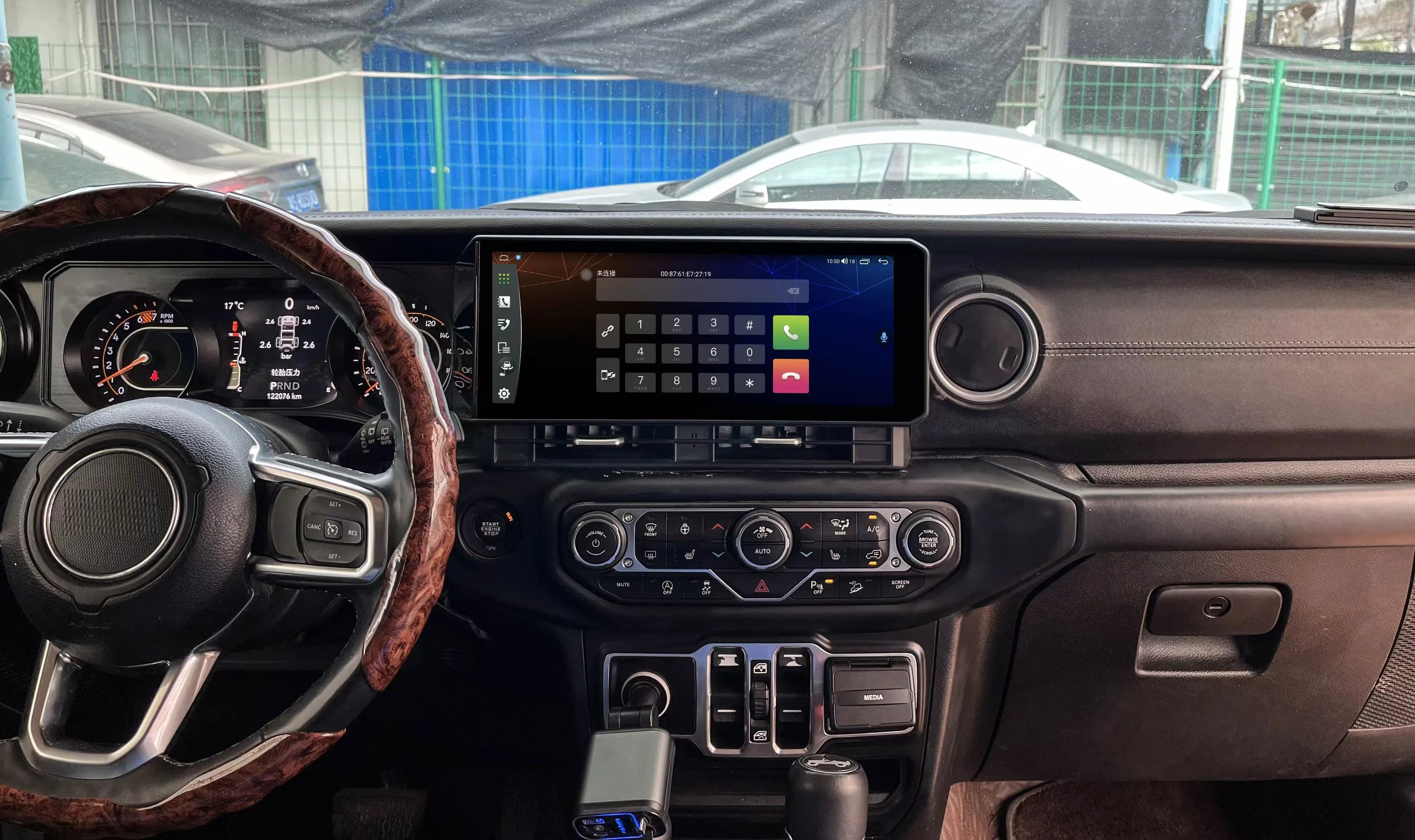 12.3" Android 14 CarPlay Auto Car Radio For Jeep Wrangler 2018-2022 Touch Screen Multimedia Stereo Player GPS Navi dsp Head Unit