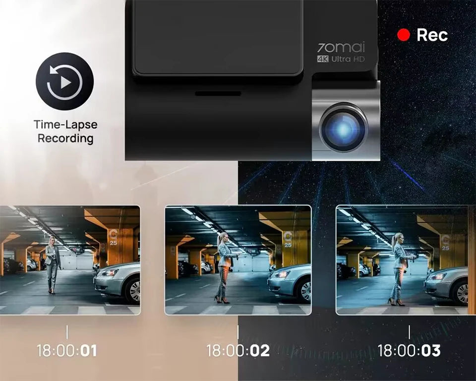 70mai 4K Dash Cam A810 Front Rear Set Suppor 4G Module LTE UP04 Remote Control GPS ADAS Car DVR 70mai A810 Car DVR