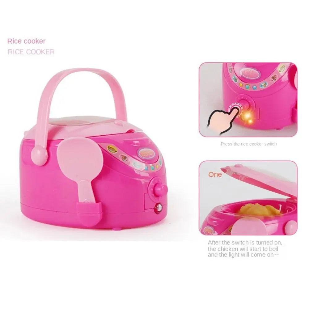 Kids Kitchen Play Simulation Home Appliances Toys Pretend Play Refrigerator Microwave Coffee Maker Kettle Hair Dryer for Childs