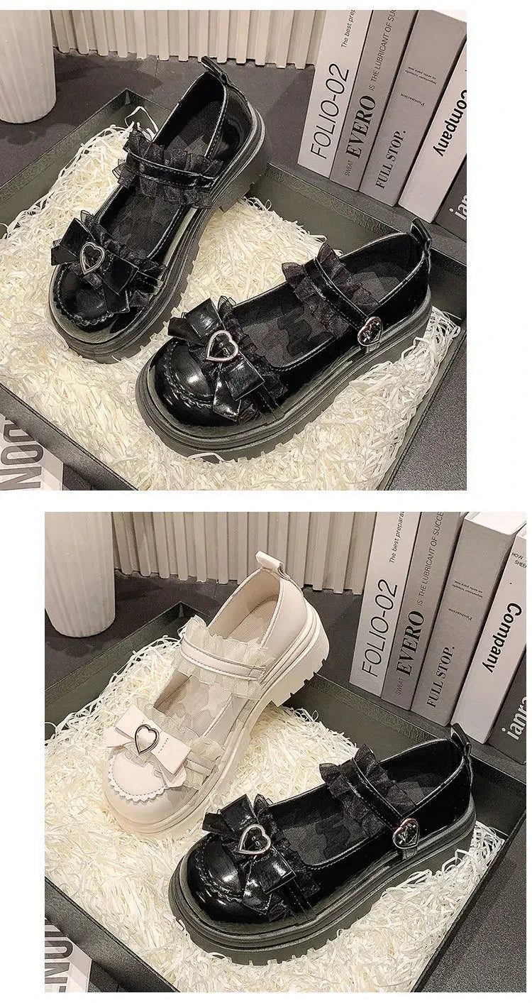 2025 Summer New School Girl JK Loafer Pumps Platform Shoes Japanese Style Lolita Y2K Kawaii Jirai Kei Fashion