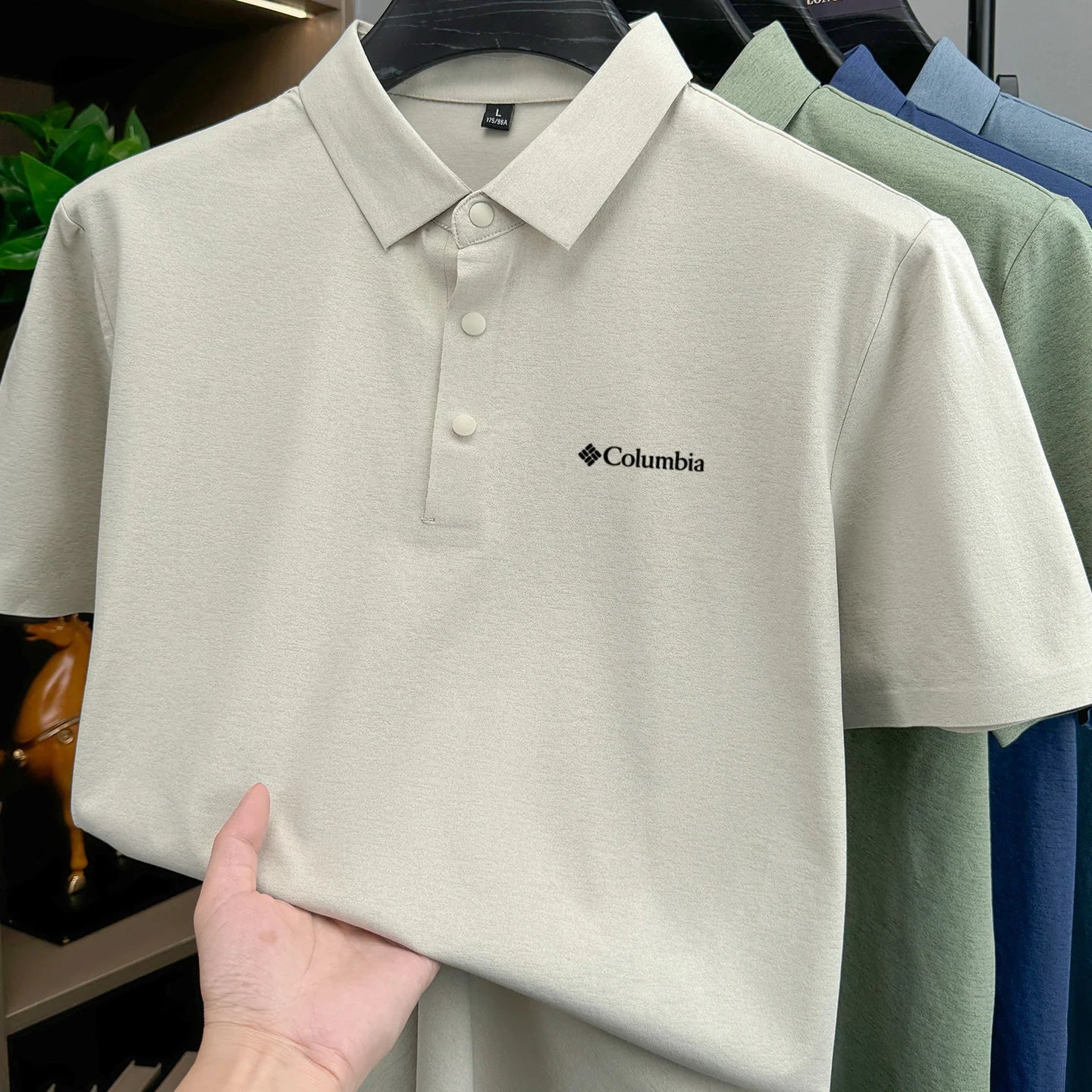 High end brand polo shirt classic letter embroidery men's short sleeved comfortable breathable and casual 2026 summer new Tshirt