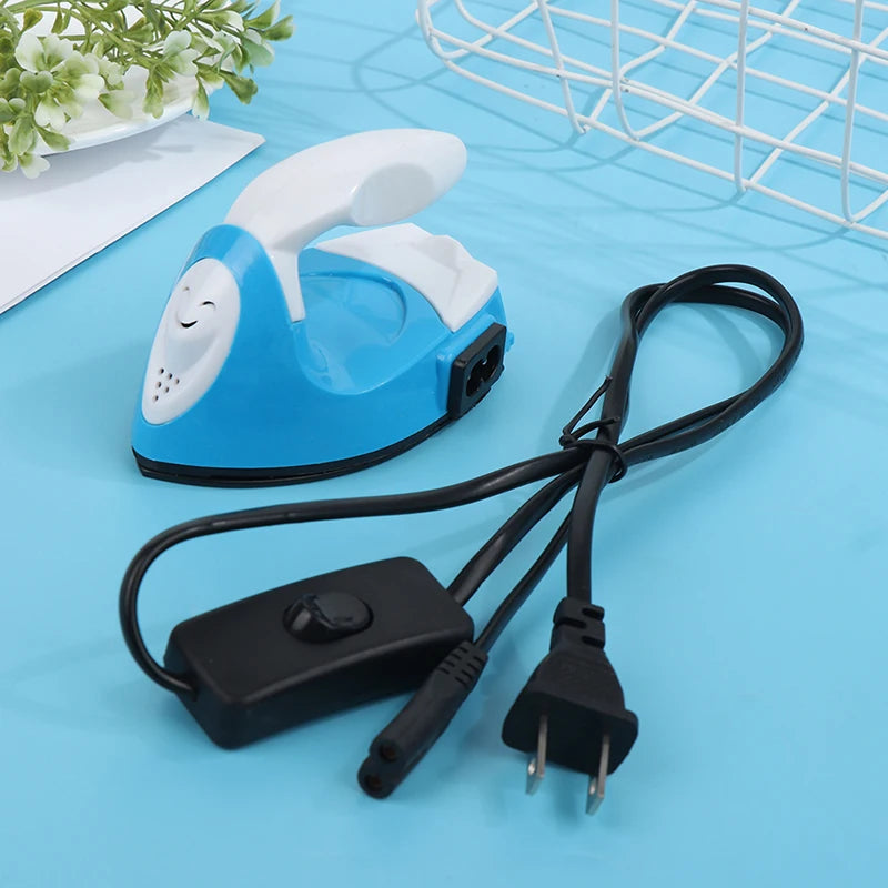 1Set Mini Craft Iron Electric Iron Portable Handy Heat Press Diy Small Iron For Ironing Clothes Laundry Appliances EU/US Plug