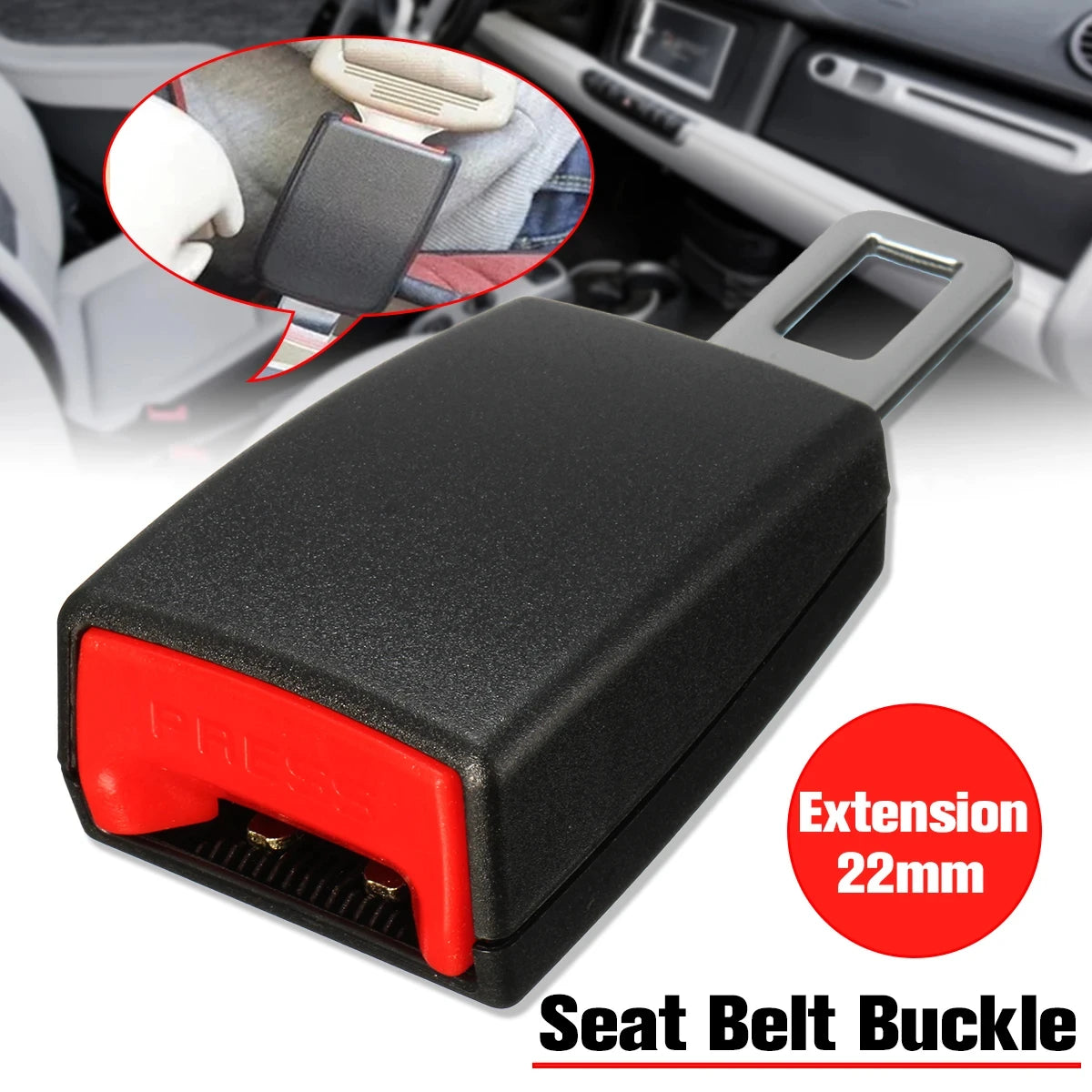 1/2Pcs  Car Safety Belt Extender Seat Belt Cover Seat Belt Padding Extension Buckle Plug Buckle Seatbelt Clip Car Accessories