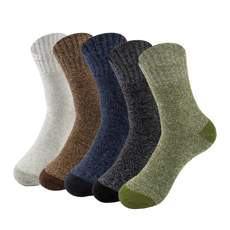 Winter Warm Thick Towel Bottom Man Socks Wool Male Slipper Merino Against Cold Snow Mid-Calf For Men And Women Thermal Thickened