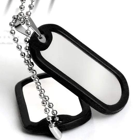 Customized ID Double Dog Tag Military Soldier Circle Pendants Titanium Steel Personalized Necklace Fashion Jewelry Free Carving