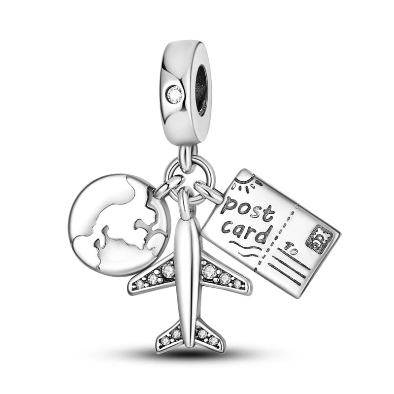 925 Sterling Silver Charms Beads Pendant Tree of Life Dog Elephant Love Heart Charm Fit Original Bracelet DIY Women Jewelry Gift