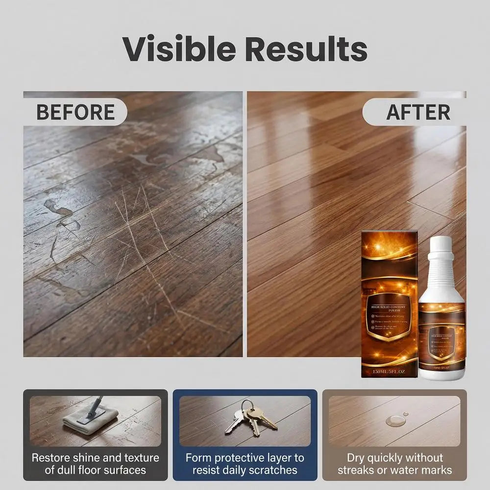 150ml Floor Restore Solution liquid Flooring Renewal Agent Wood Floor Polishing Care for Home Apartment Dormitory Living Room