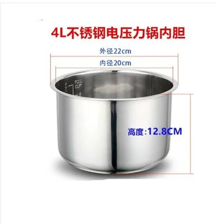 Pressure cooker 2L 3l4L 5L 6L inner pot rice liner 304 stainless steel non-stick cookware kitchen accessories utensils