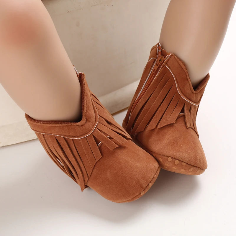 Newborn Baby Boots 0 12 Months Winter Denim First Walkers Boys Girls Warm Casual Western Style