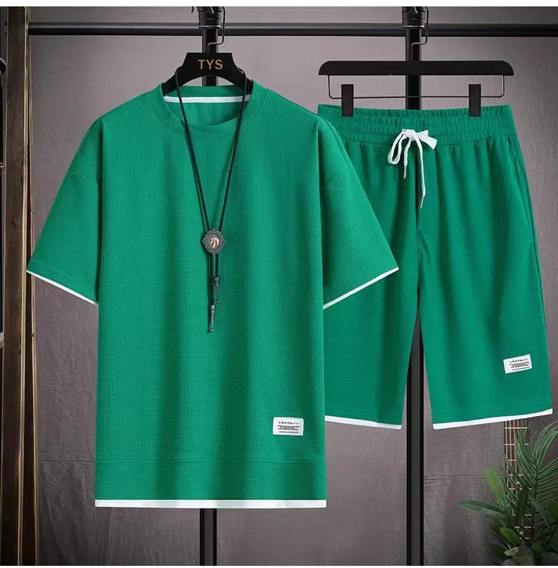 Sportswear Set Sports Man Tights Workout Suit Men's Tracksuit Moisture Wicking Jogging Gym T-Shirts Pants Shorts Clothing Outfit