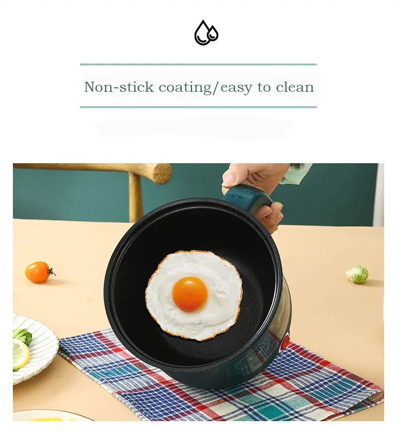 Mini Electric Cooker For Home Kitchen 2 People Food Noodle Single/Double Layer Multifunction Non-stick Pan steam Cooking Machine