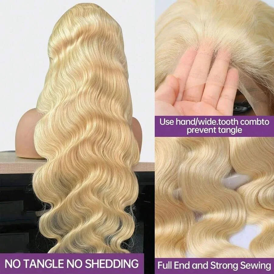 13x6 Body Wave Transparent HD 30 46 Inch 613 Honey Blonde Lace Frontal Human Hair Wig 250 Density Brazilian 13x4 Lace Front Wig