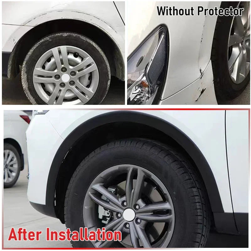 Car Fender Flares Wheel Arch Guard Trim Moulding Strip Eyebrow Lip Anti Scratch Mudflaps Universal Rubber Seal Protector Styling