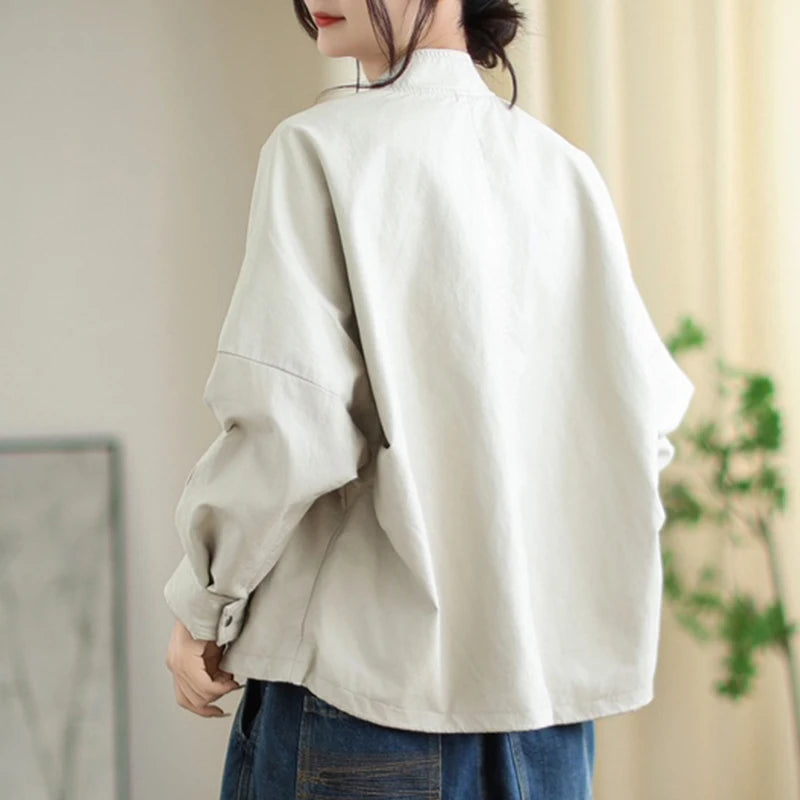 Masss Wasss 2025 Autumn Ladies Classic Fashion Oversized PU Jackets Womems Leisure Faux Leather Coats Loose Vintage Windbreakers
