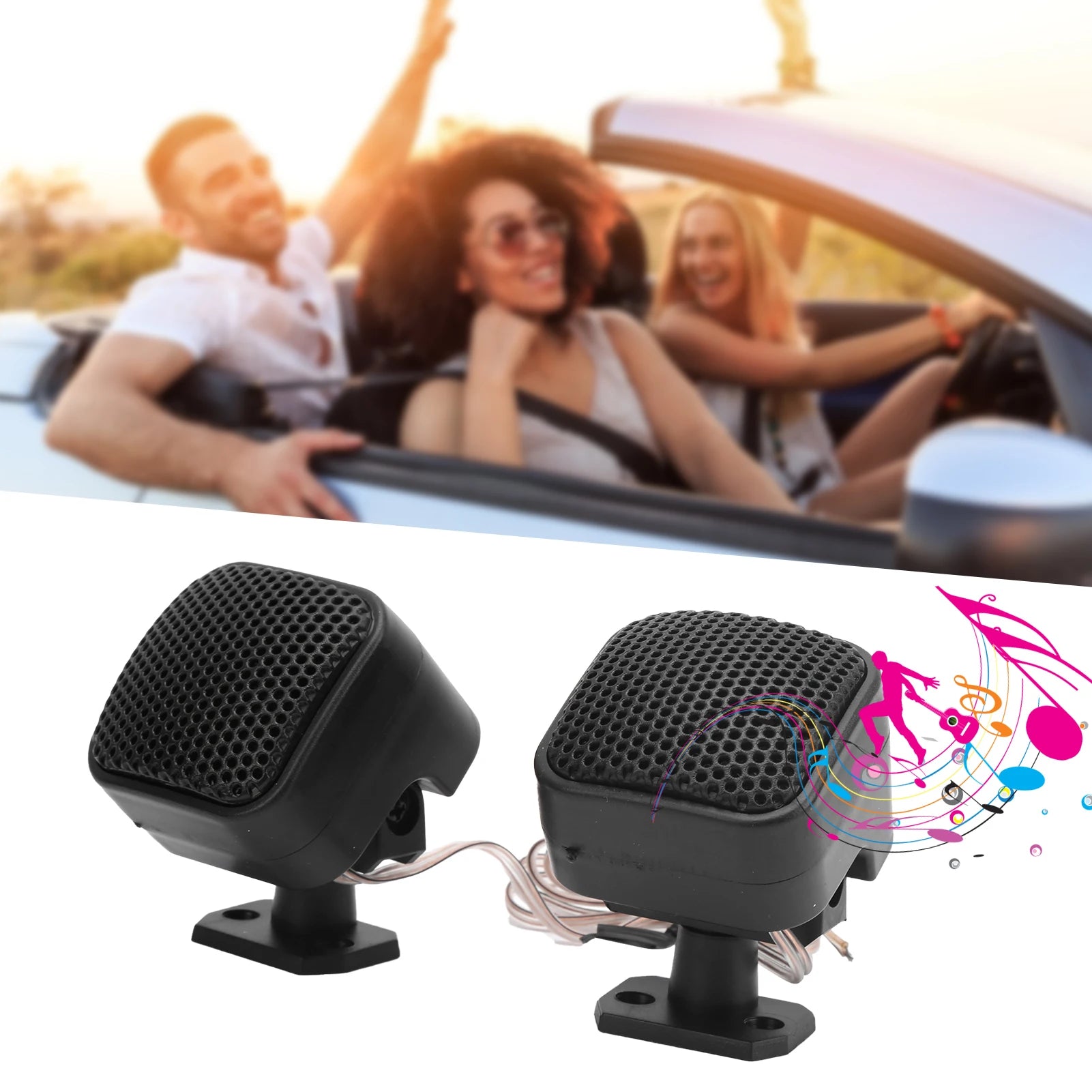 Car Speaker 500W High Power Stereo Speaker Universal for Car Audio Systems with Mounting Screws Hi-Fi Tweeter Loudspeaker