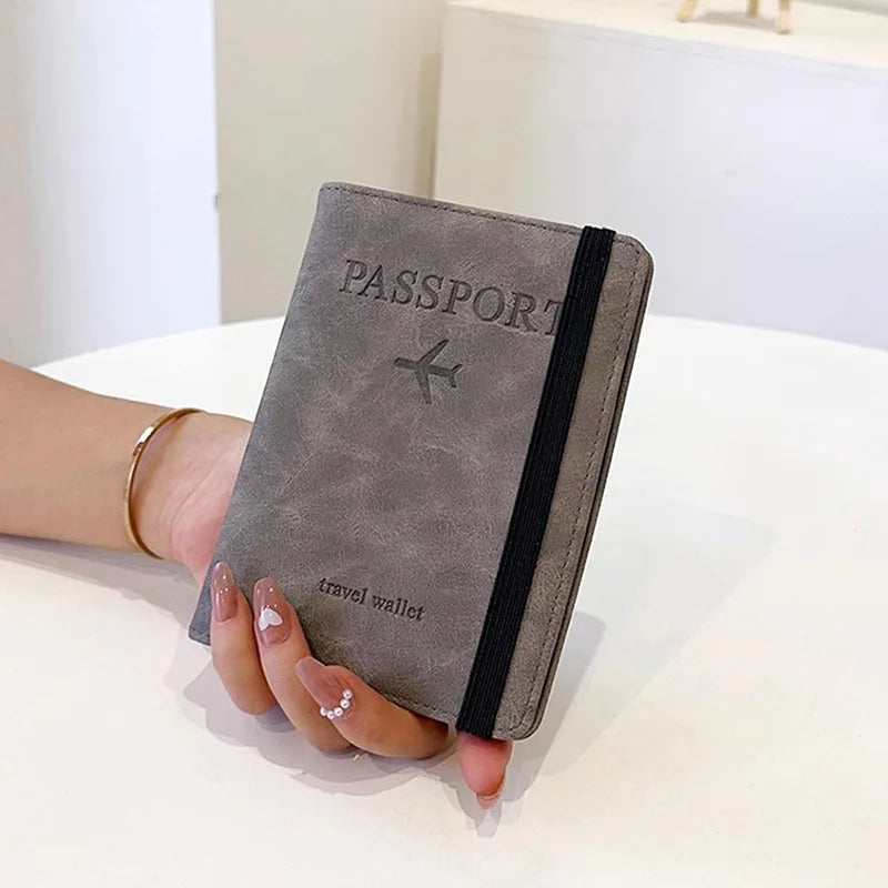 Homefish PU Leather Wallet Travel Passport Purse Card Male Travel Accessories Hand Carry Passport Business Cards Holder Wallet