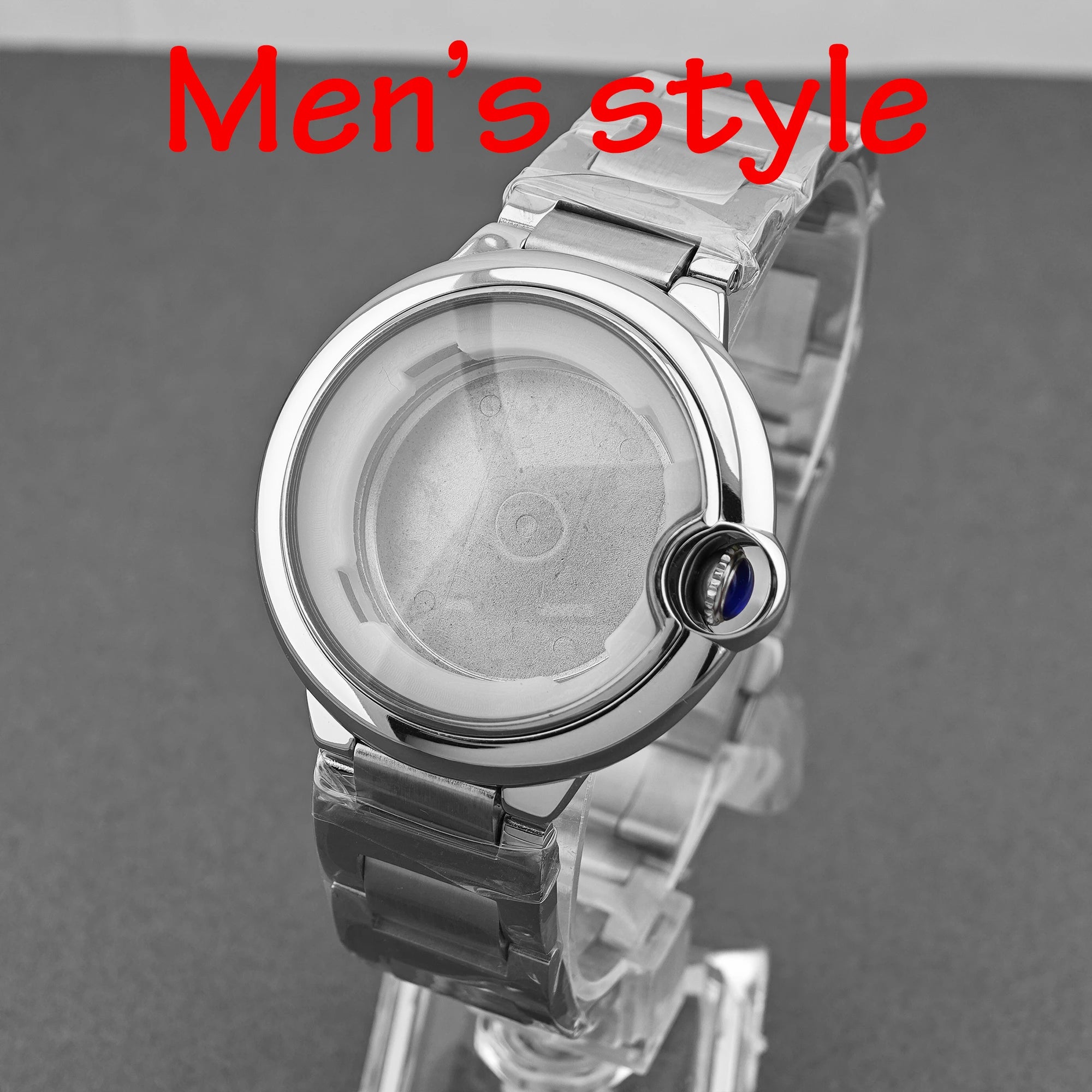 Watch case set Couple-style sizes 42mm/32.8mm stainless steel material suitable for Miyota 8215 / ST6 movements butterfly clasp