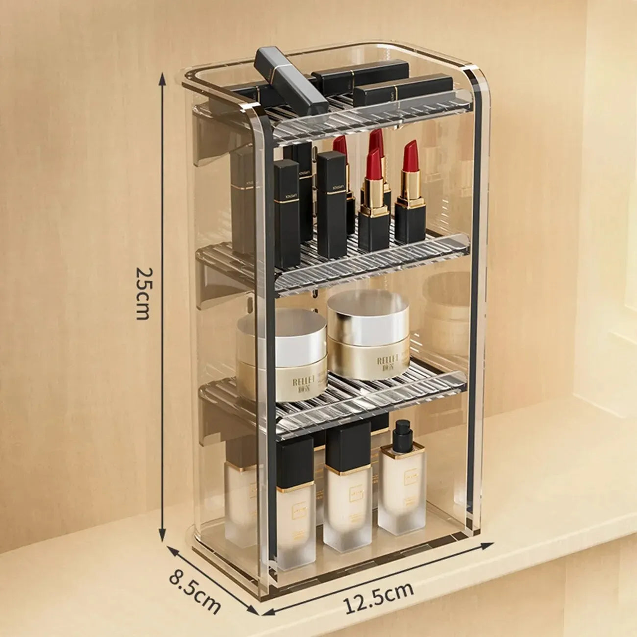 Makeup Organizer Cosmetic Lipstick Jewelry Display Cases Stackable Storage Box Brush Holder Bathroom storage organization