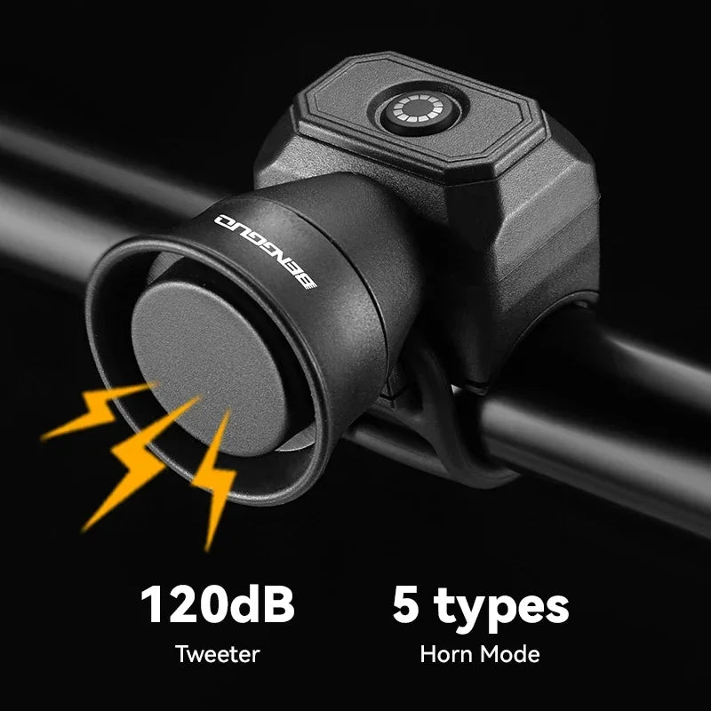 Bicycle Horn Mountain Bike Battery/USB Charging Waterproof Electronic Bike Bell Riding Equipment Children's Scooter Accessories