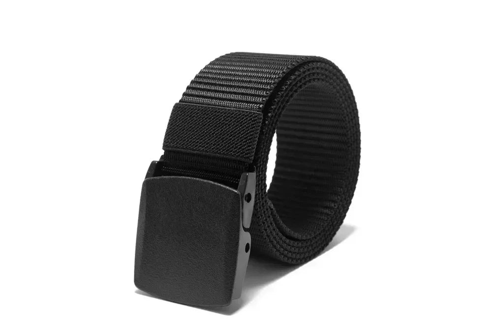 2Pcs Men Nylon Tactical Canvas Belt with Auto Buckle, Multifunctional Outdoor Hunting Waist Strap