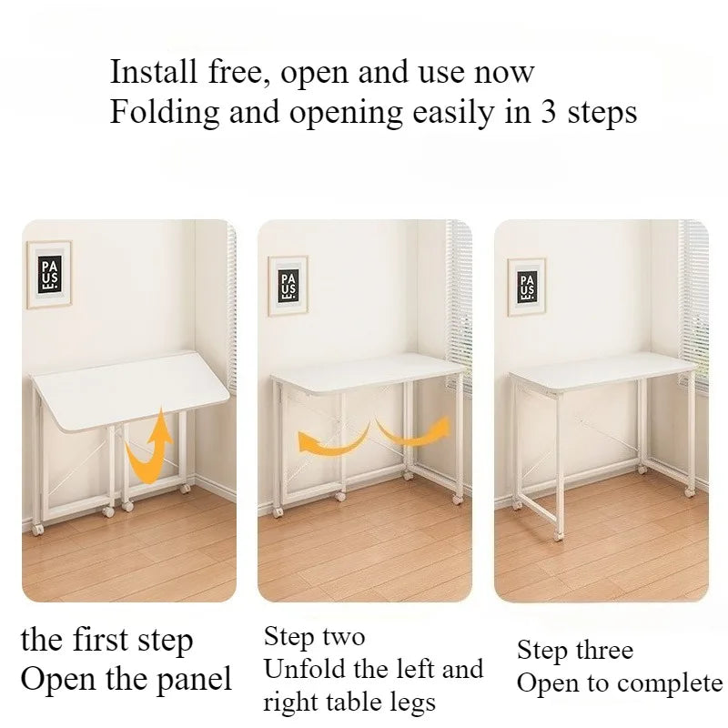 Folding computer desk desk removable table home student study table bedroom bedside table writing table desk