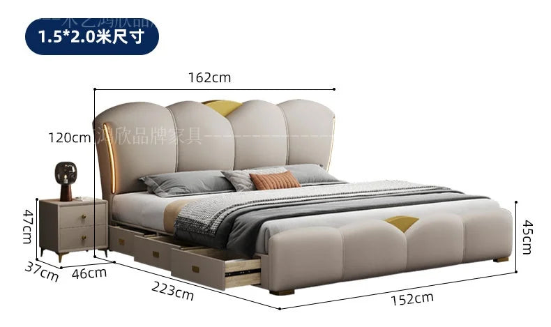 Bedroom Drawer Bed Twin Bedside Table Princess Sleeping Bed Storage Lounge Frame Muebles Para El Hogar House Accessories