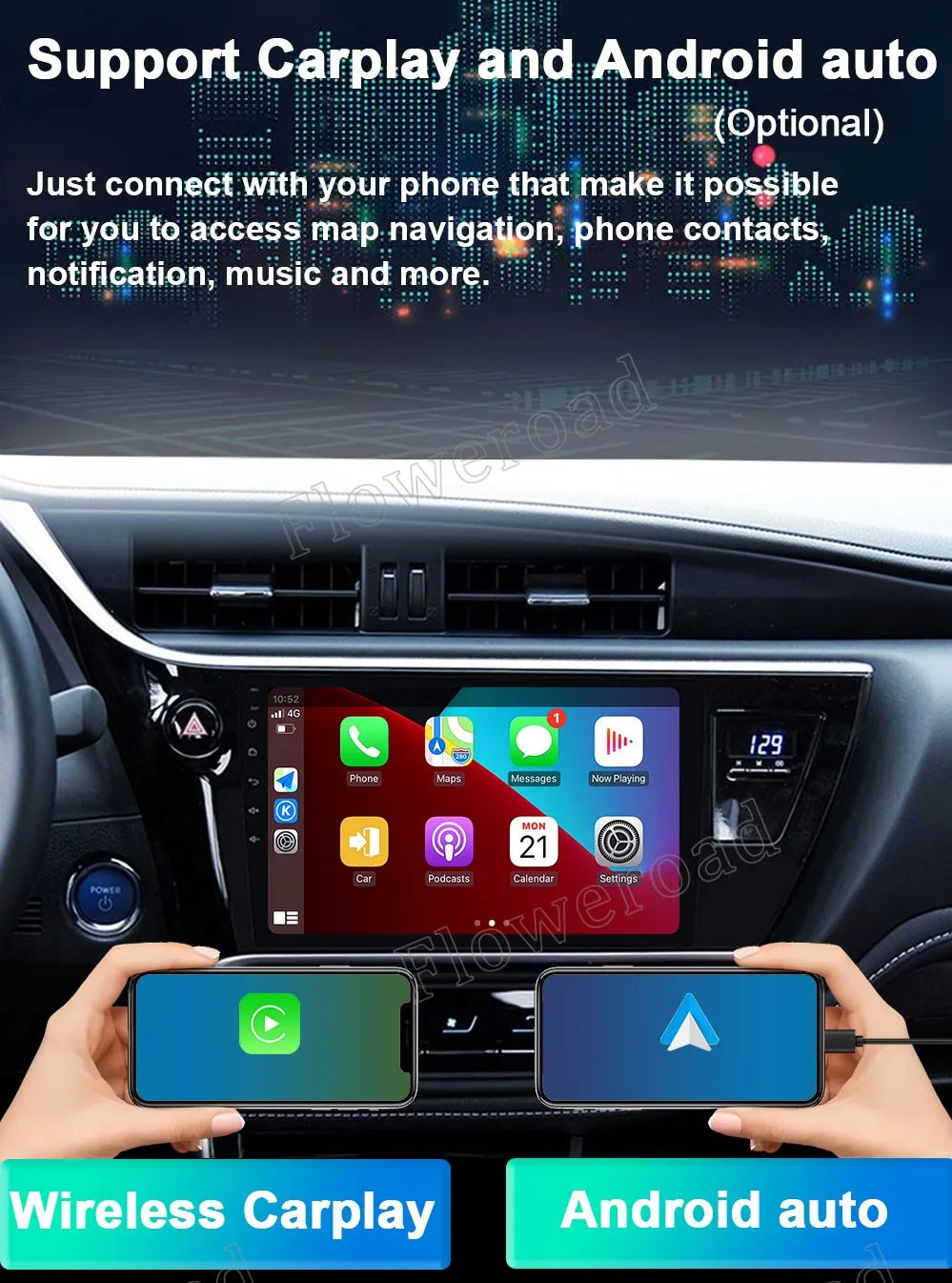 Car Radio Android 16 For Honda Jazz Fit 2007-2013 RHD Stereo Multimedia Video Player Carplay Auto GPS Navigation 2din Head Unit
