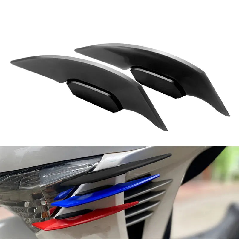 1 Pair Universal Motorcycle Decorative Winglet Aerodynamic Spoiler Dynamic Wing Car Exterior Styling Modified Accessories