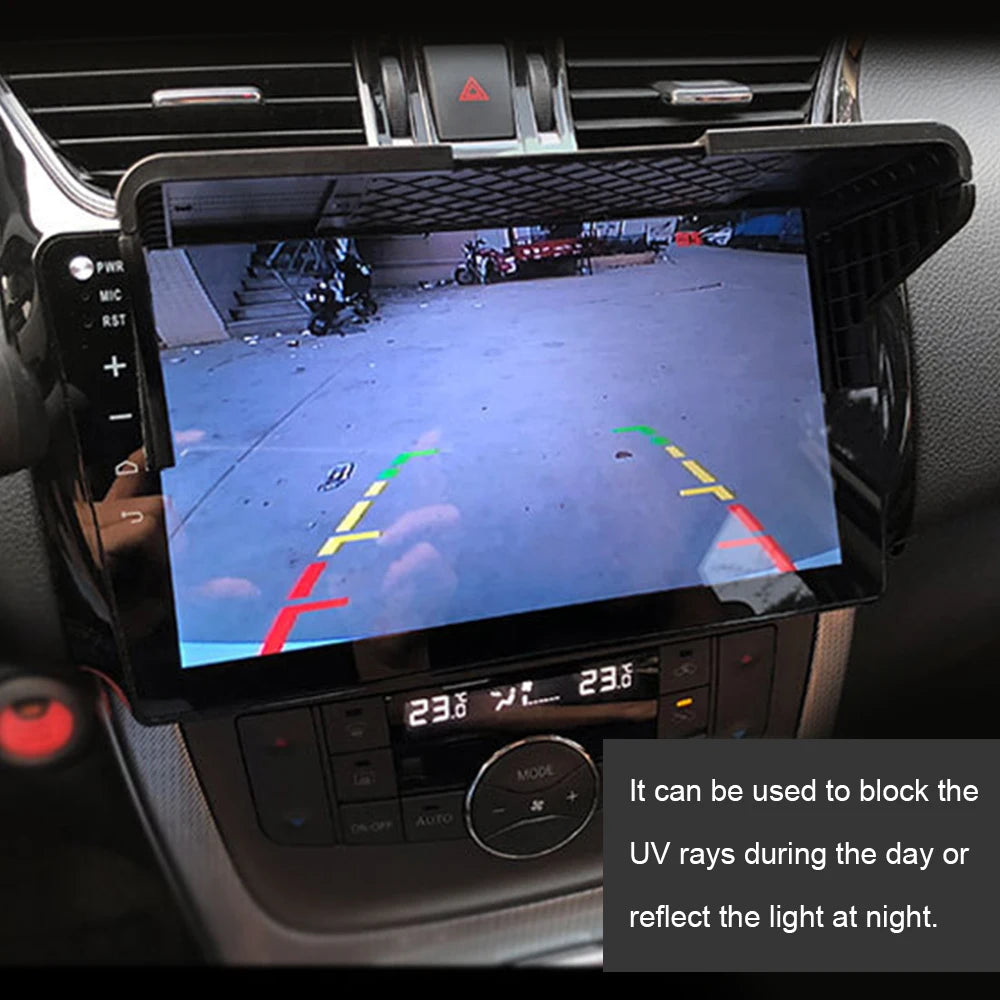 Universal Car GPS Anti-Glare Shield Screen Sun Visor 7-12 Inch Universal Navigation Display Sunshade Auto Interior Accessories
