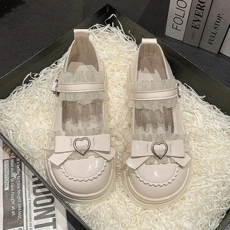 2025 Summer New School Girl JK Loafer Pumps Platform Shoes Japanese Style Lolita Y2K Kawaii Jirai Kei Fashion
