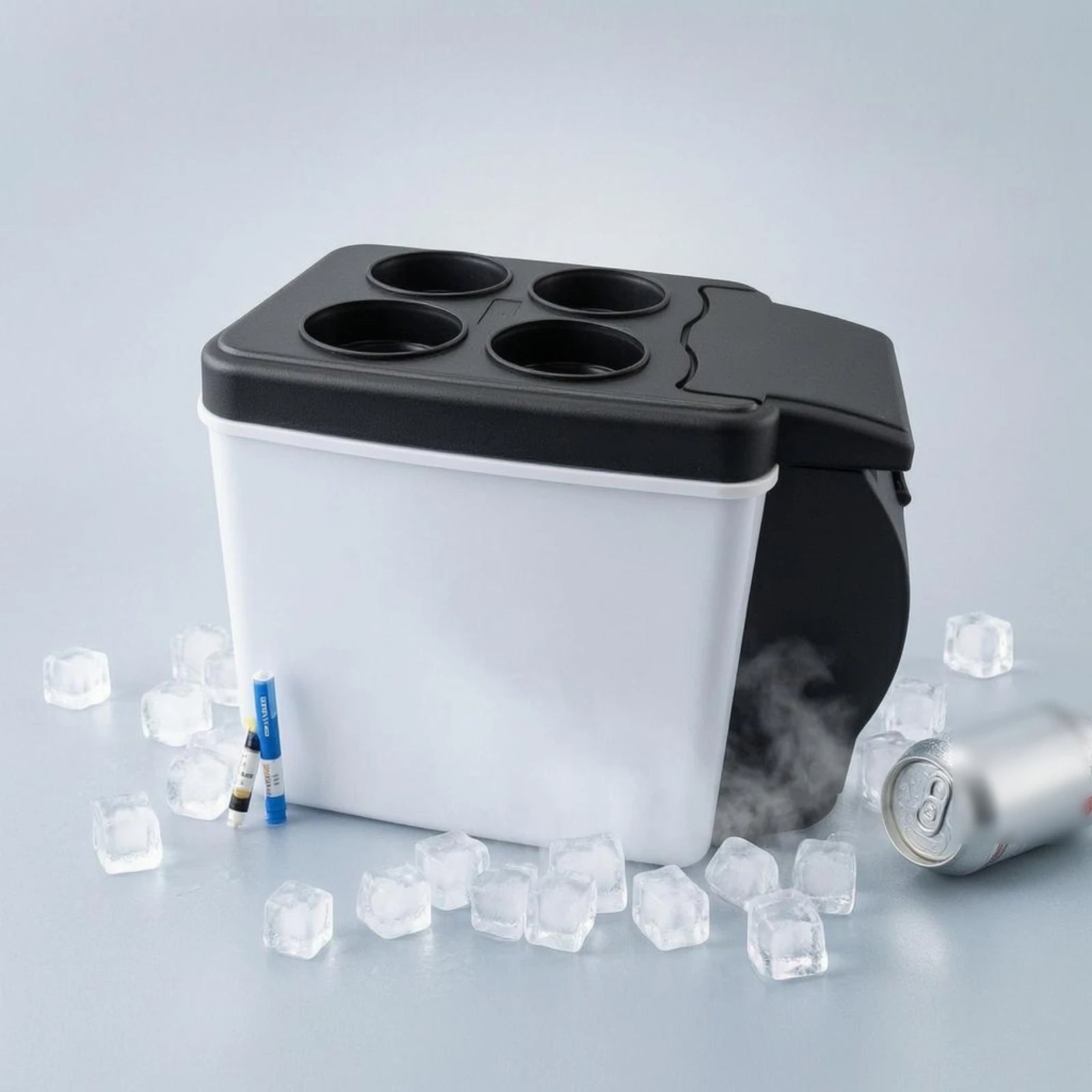 Thermoelectric Car Fridge Cool and Warm Portable Electric Cooler 12 Volt Cooler Cup Holders Portable Refrigerator Compact