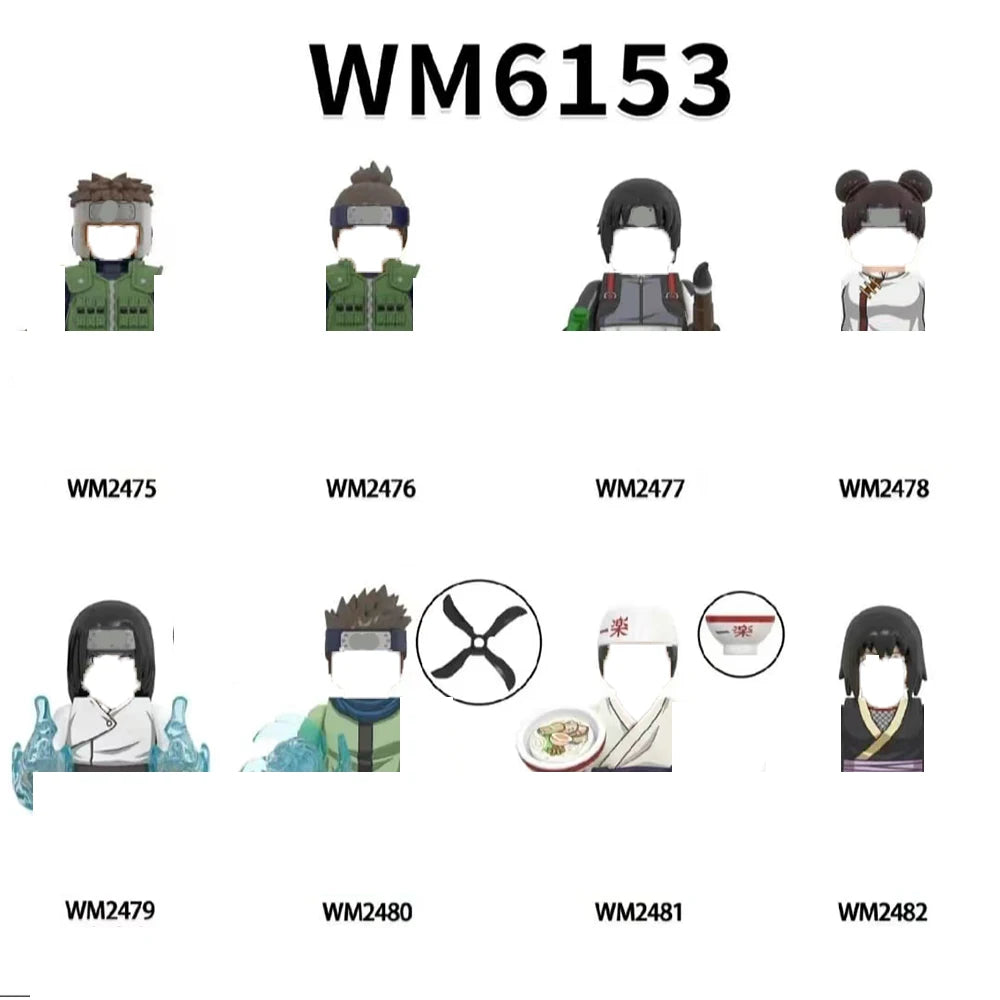 WM6155 Anime Building Blocks Set - Educational STEM Toys for Kids, Christmas Birthday Gift for Boys Girls WM6112 WM6113 WM6152