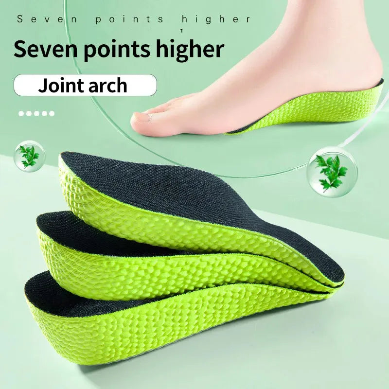 Memory Foam Height Increase Insoles for Men Women Orthopedic Arch Support Flat Feet Heel Lift Shoe Inserts Comfort Foot Care Pad