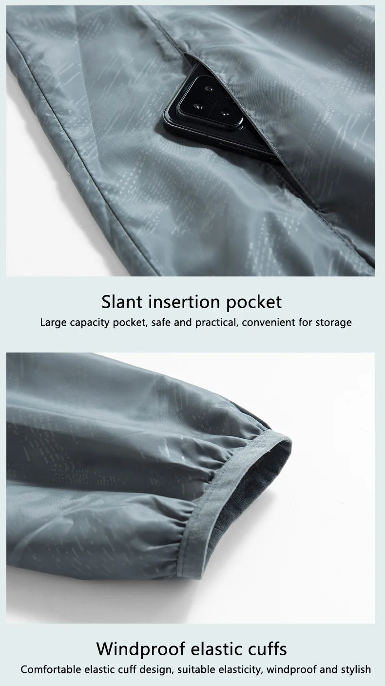 JNLN Camping Rain Jacket Men Women Waterproof Sun Protection Clothing Fishing Hunting Clothes Quick Dry Windbreaker With Pocket