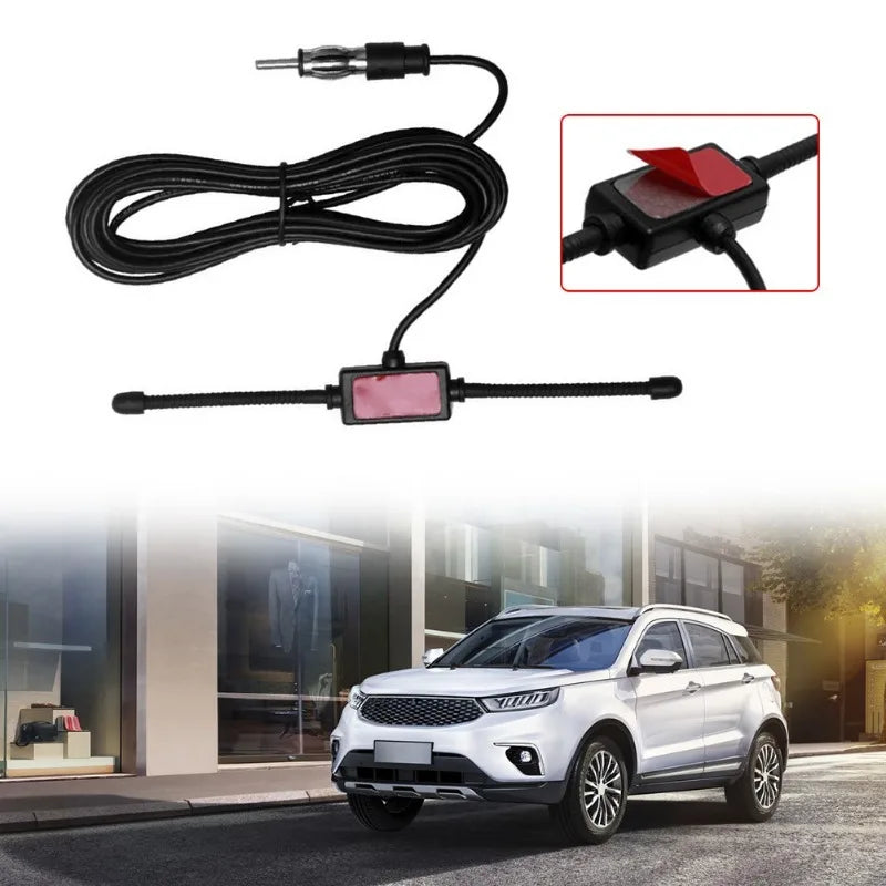 Car FM Antenna Car Dipole Antenna Boat Stereo AM FM Glass Antenna Radio Antenna Car Stereo Antenna Aerial Splitter Cable Adapter