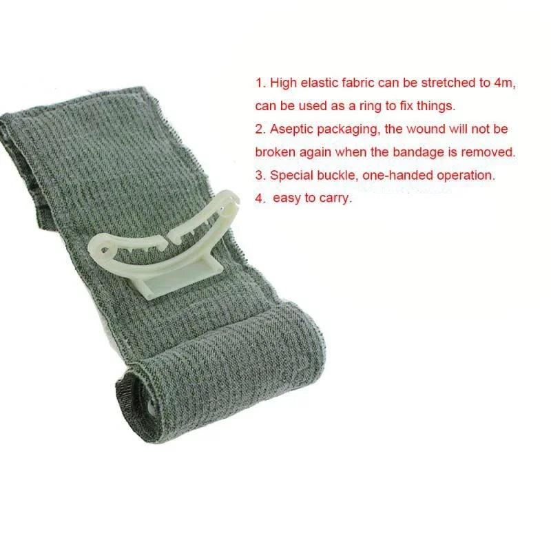 4inch/6inch Medical Trauma Kit Israeli Bandage Emergency First Aid for Outdoor Camping Hiking - Wound Care Security Protection