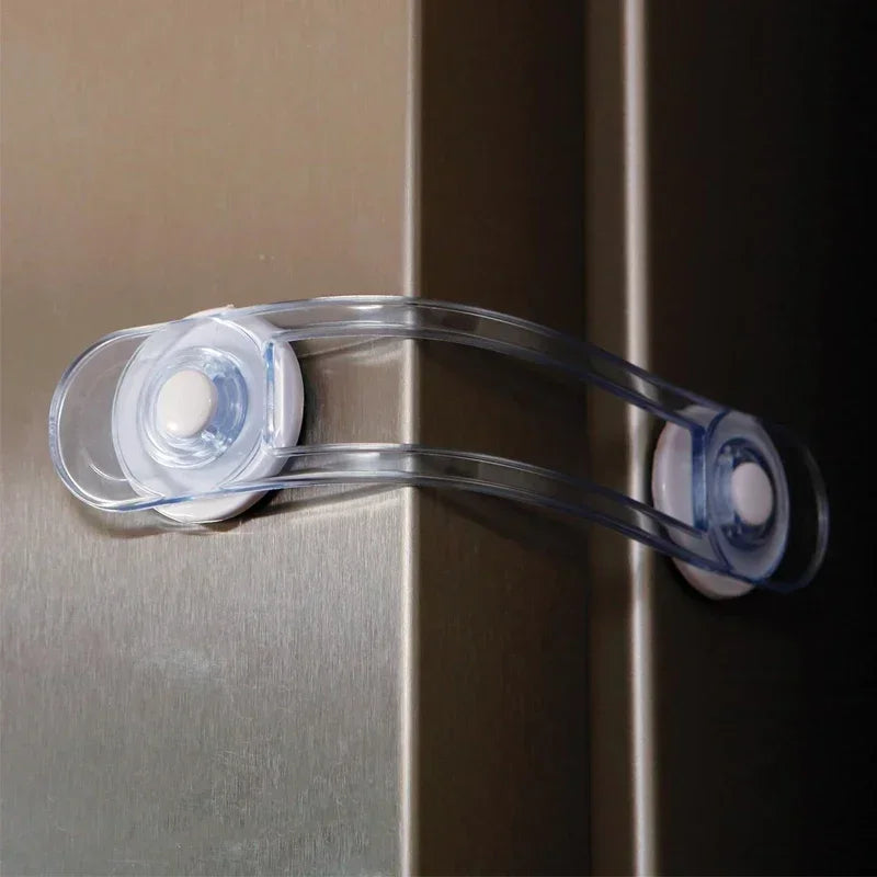 Multi-functional Child Safety Lock Transparent Anti-Opening Soft Strap Drawer & Refrigerator Lock for Home Security