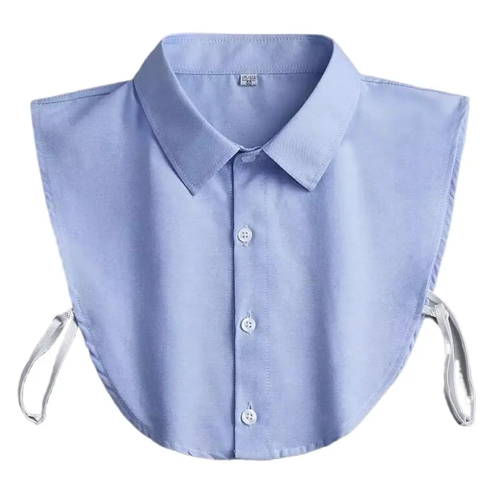 Fake Collar Detachable Collar for Women Girls Shirts Dickey Half False Blouse Dickey Tops Solid Color False Collar White/Black